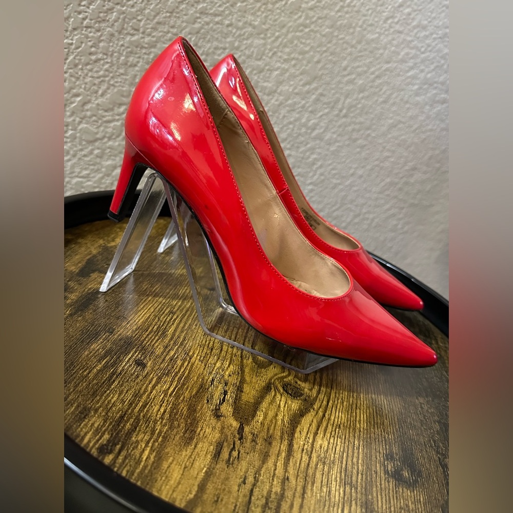 Zara Red Stiletto Heels Classic Pointed Toe